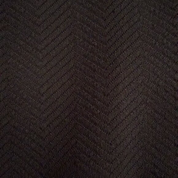 Black Top - Open Face - Chevron Pattern - Size Medium - Talbots - Picture 5 of 5